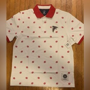 Tommy Hilfiger x NFL Atlanta Falcons All Over Print Polo Shirt Mens Large New